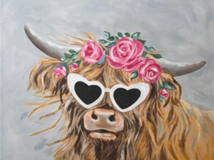 Valentine's Highland Cow Class at Butcher & Bull! - Feb. 12th - $35