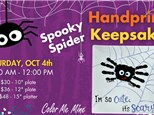 Spooky Spider Handprint Keepsake - October 4