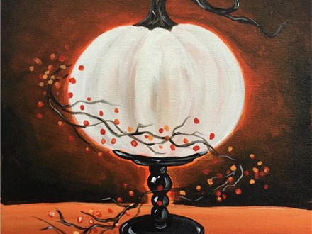 Pumpkin on a Pedestal Canvas Event