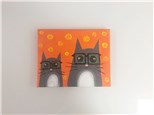 Hipster Kitty Kats (mommy/daddy and me ages 4+) Canvas Class