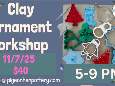 Clay Ornament Workshop: November 7, 2025