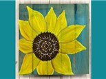 Sunflower Mandala Wooden Canvas Paint Class