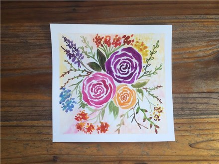 REPEAT Blooming Bouquet (ages13+) Watercolor Class