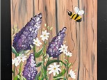 Lilac Bumble Bee Canvas Friday March 28th 6:30pm-8:30pm