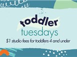 Toddler Tuesday- August 5th- ALL DAY- $1 Studio Fees for Toddlers 4 & Under