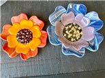 You Had Me at Merlot - Flower Dish - Fused Glass - April 11th - $42 or $54