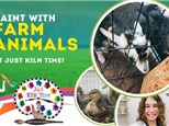 🎨🐐 Painting With Farm Animals at Just Kiln Time! 🐓🎨