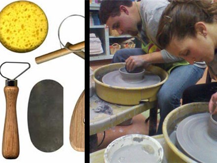Fun intro to the Pottery Wheel Class at Seize The Clay for 2 people!