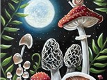 Midnight Mushrooms Canvas Paint and Sip June 13th