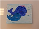 Whale Mommy/ Daddy & Me Canvas Class $40 (age 4 and up)