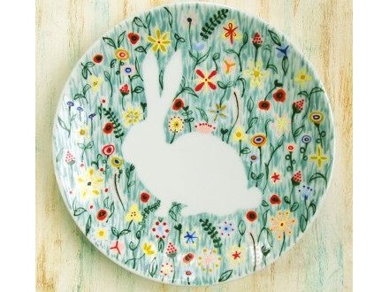 Bunny Silhouette Plate 3/11