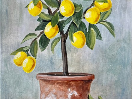 Zest For Life Canvas Paint and Sip
