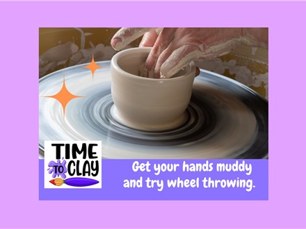 Pottery Wheel Try It Class at TIME TO CLAY