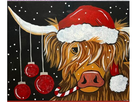 Holiday Paint Night - Highland Cow | Nov 24th 3-6pm