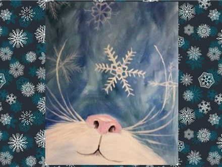 winter whiskers canvas