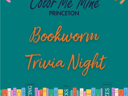 Bookworm Trivia Night at Color Me Mine Princeton - September 27th