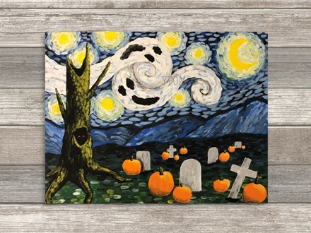 "Van Gogh Graveyard" 16 x 20 Canvas Class Ages 10+ 10/5/24