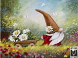 Taking Gnome the Daisies Canvas Paint and Sip