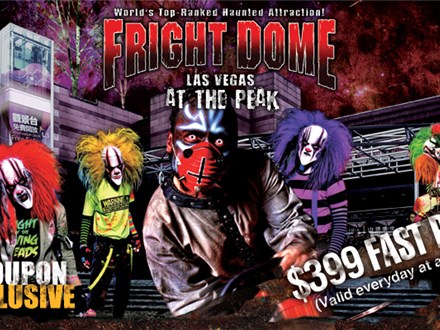 $399 Groupon : Fright Dome 入場門票 Admission Ticket (Fast Pass for any one timeslot / 任何時段特快入場)