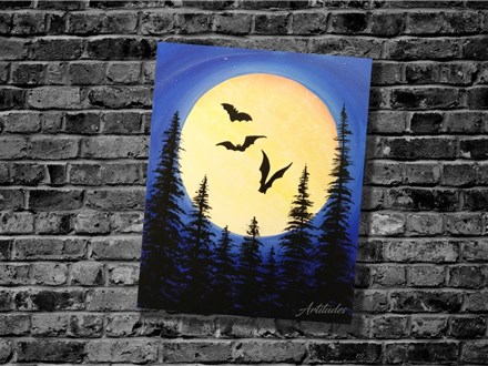 "Harvest Moon" 16x20 Canvas Class Ages 10+ 10/30/24