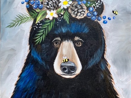 Beary Beautiful Canvas Paint and Sip