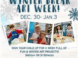 Winter Break Art Camp 2024 - Full Week