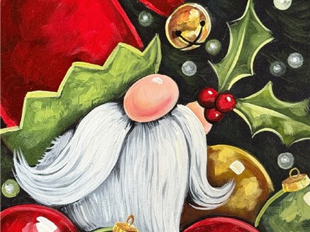 Holly Jolly Gnome Canvas Paint and Sip