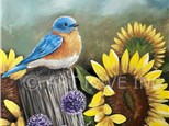 Bluebird of Happiness Canvas Paint and Sip