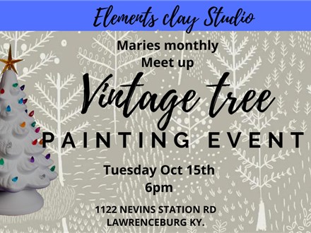 MARIE ALLEN-MONTHLY MEETUP  PRIVATE PARTY -OCT. 15 6PM POTTERY PAINTING EVENT