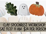 CLAY SPOONREST WORKSHOP 9/27 @THE POTTERY PATCH