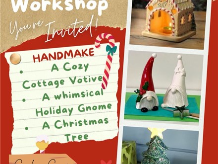 Holiday Clay Workshop | Sun, Nov 17th 2-5pm