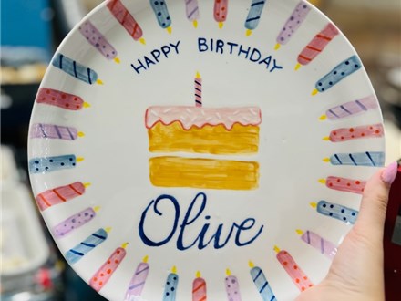 Birthday Plate or Holiday Platter Class - September 30th - $15