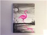 Florescent Flamingo (adult) Canvas Class