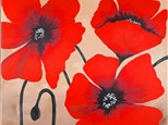 Pretty Poppies Canvas-Wednesday, April 10, 6:30 pm