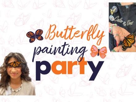 Butterfly Painting Party: Sunday, Sept. 21st 9-11am
