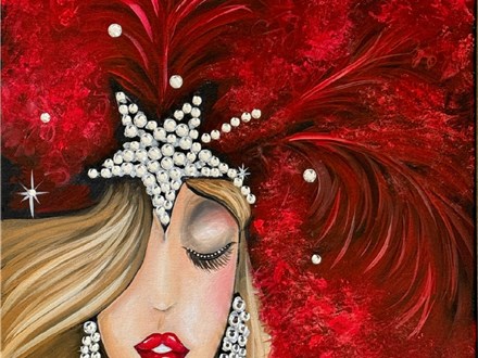 Showgirl Canvas Paint and Sip