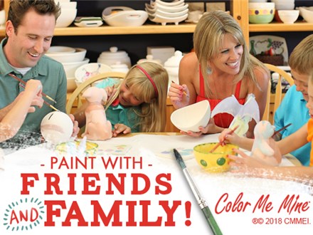 LARGE GROUP PARTIES AT COLOR ME MINE - AKRON OH (IDEAL FOR FRIENDS AND FAMILY GATHERINGS)