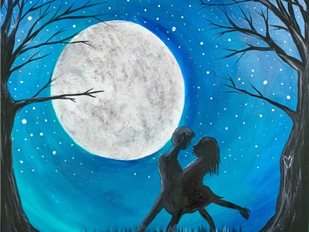 Dance in the moonlight -Canvas Class Saturday January 15 6:30-8:30pm