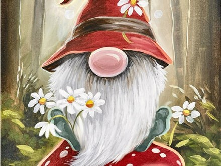 Woodland Gnome Canvas Paint and Sip