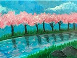 Spring Cherry Blossom Canvas Class Saturday May 7 6:30pm