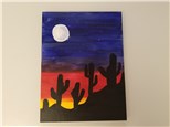 Tucson Sunset Canvas Class $30 (AGE 12 AND UP)