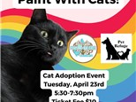 Paint With Cats Pet Refuge Fundraiser April 23rd 5:30-7:30