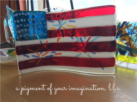 Wavy American Flag Fused Glass Class