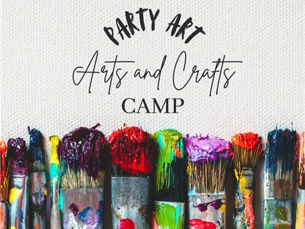 JULY-Kids Arts and Craft Camp at Party Art-July 21-24 (Ages 5-12)-9:30-12:00