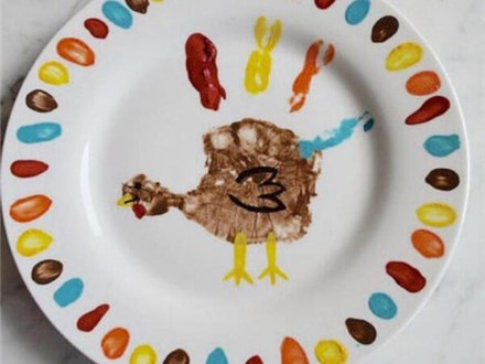 Drop in Turkey Handprint Plate