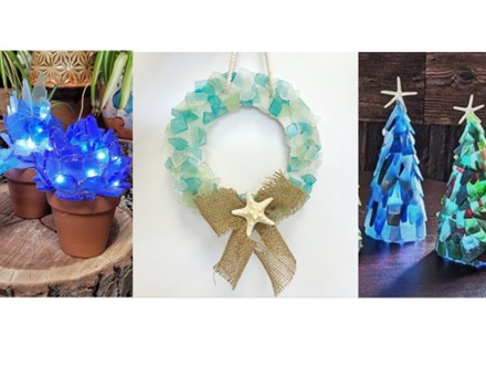 Your choice "sea glass" Class-Tree, Wreath, Succulents-Friday, June 14, 6:30 pm
