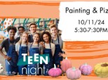 TEEN NIGHT - PUMPKIN PAINTING & PIZZA 10/11/24