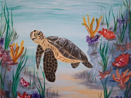 🎨🍷Paint & Sip at The Honu 🐢🌺