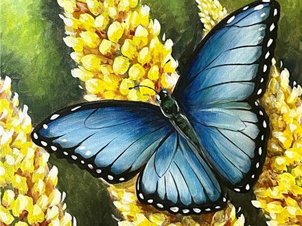 Butterfly Bliss Canvas Paint and Sip