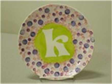 Monogram Plate Party Package at Ready, Paint, Fire!